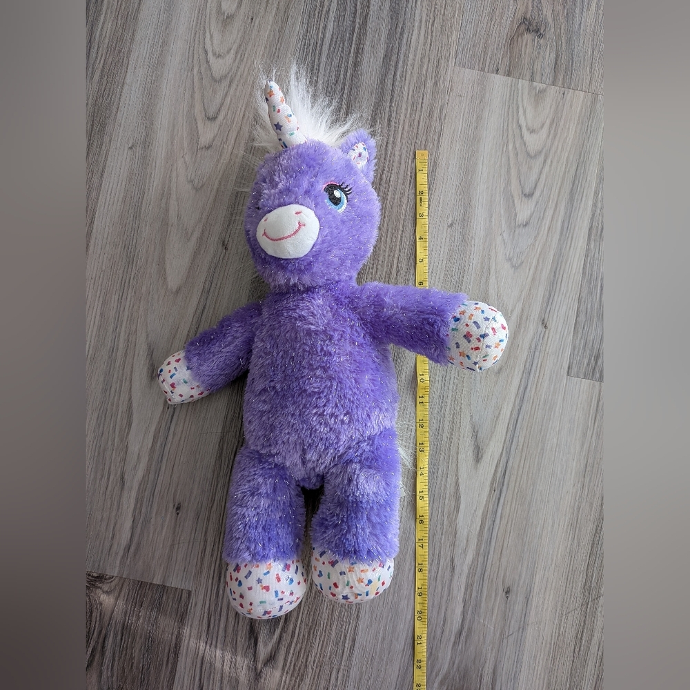 Build A‎ Bear Purple Stardust Sparkle Unicorn Stuffed Animal Toy Plush EUC - Picture 3 of 7